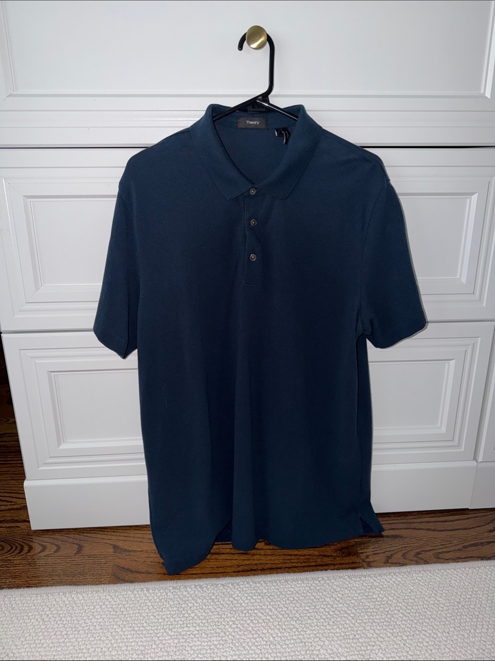 Theory Men's Dark Navy Short-Sleeve Cotton Polo
